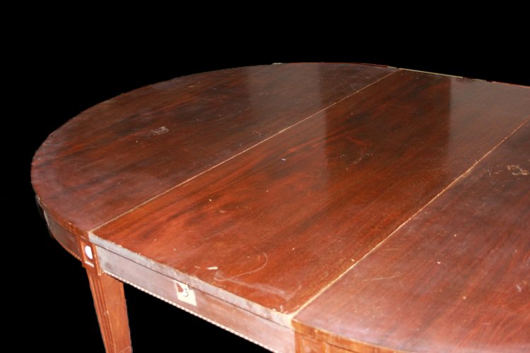 Extendable Oval English Table From The Second Half Of The 1800s, Victorian Style, In Mahogany -photo-2