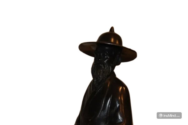 Sculpture Française Représentant Un Sage Paysan Oriental à Cheval Du XIXe Siècle-photo-3