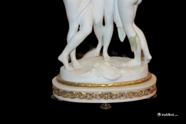French Sculptural Group From The Late 1800s Depicting Venuses-photo-3
