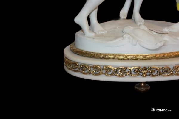 French Sculptural Group From The Late 1800s Depicting Venuses-photo-4