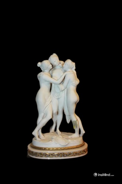 French Sculptural Group From The Late 1800s Depicting Venuses