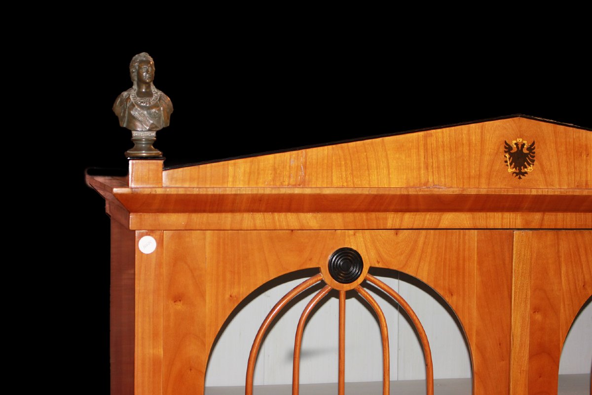 Russian Display Cabinet From The First Half Of The 19th Century, Biedermeier Style, Made Of Bir-photo-2