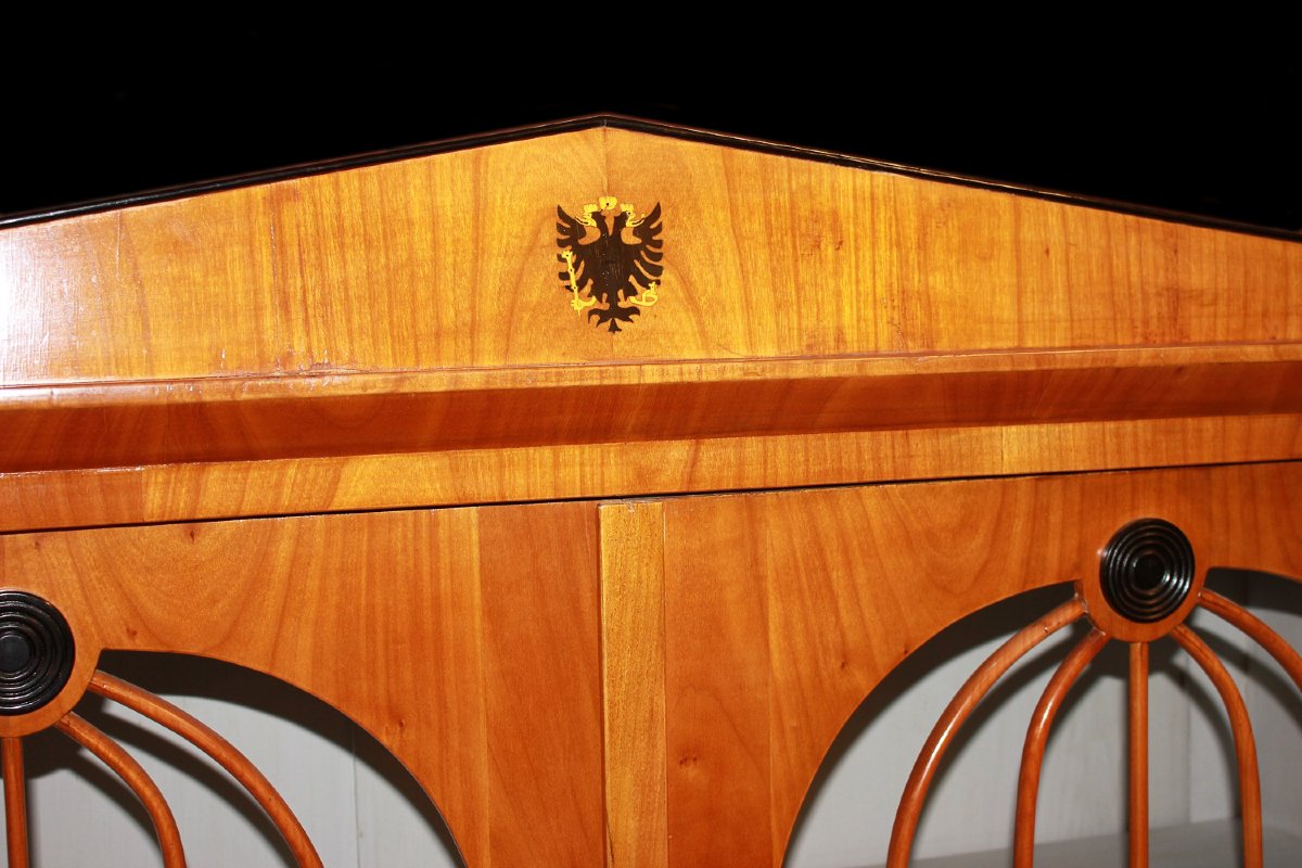Russian Display Cabinet From The First Half Of The 19th Century, Biedermeier Style, Made Of Bir-photo-2