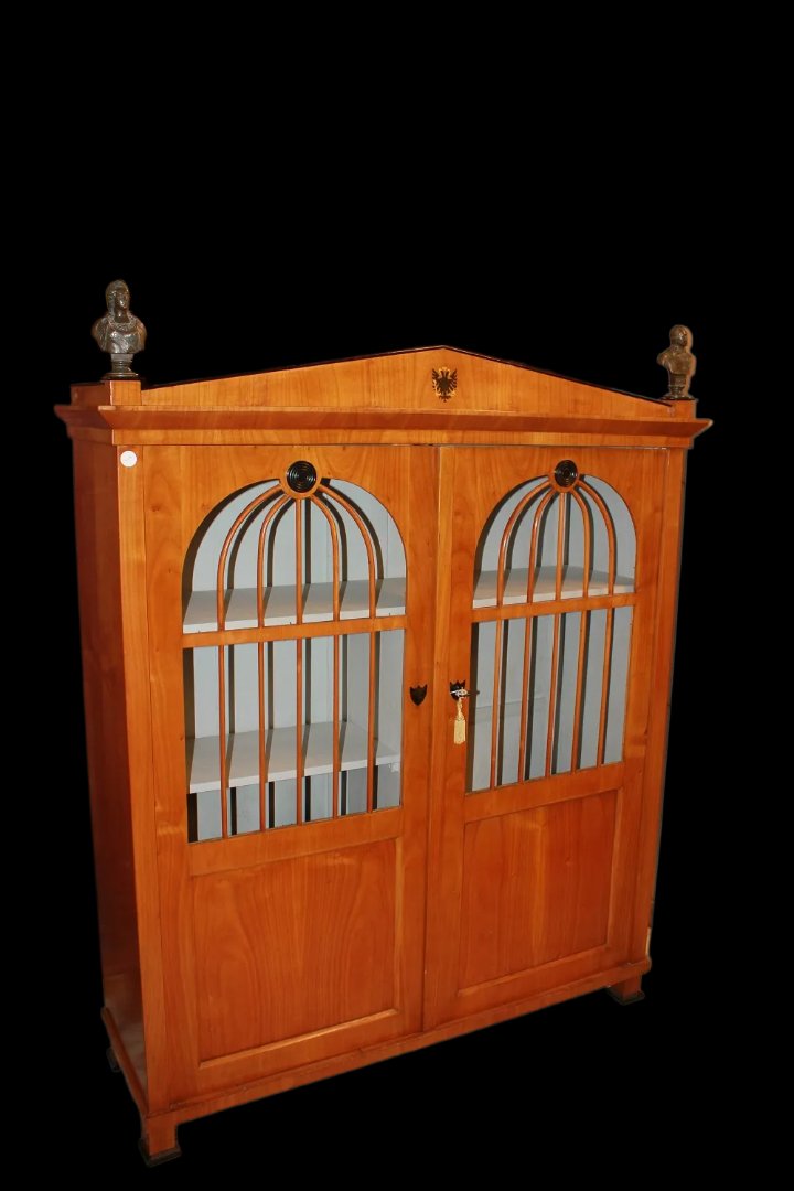 Russian Display Cabinet From The First Half Of The 19th Century, Biedermeier Style, Made Of Bir-photo-3