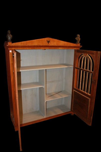 Russian Display Cabinet From The First Half Of The 19th Century, Biedermeier Style, Made Of Bir-photo-4