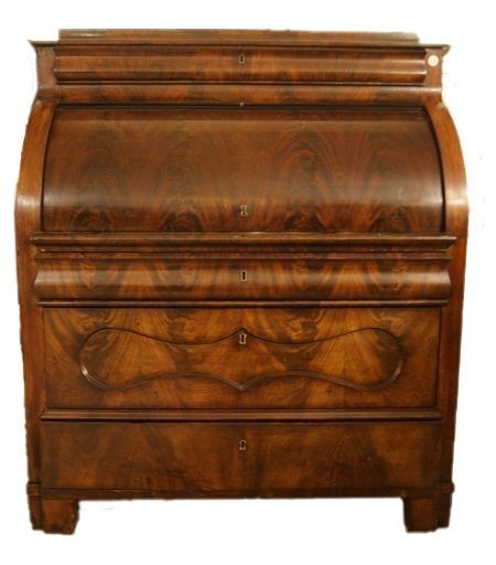 Roll-top Chest Of Drawers From Northern Europe, Dating Back To The First Half Of The 1800s, In 