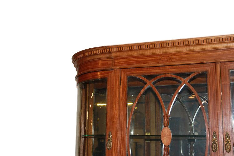 Beautiful And Large English Sheraton-style Sideboard From The Second Half Of The 1800s, Made Of-photo-2