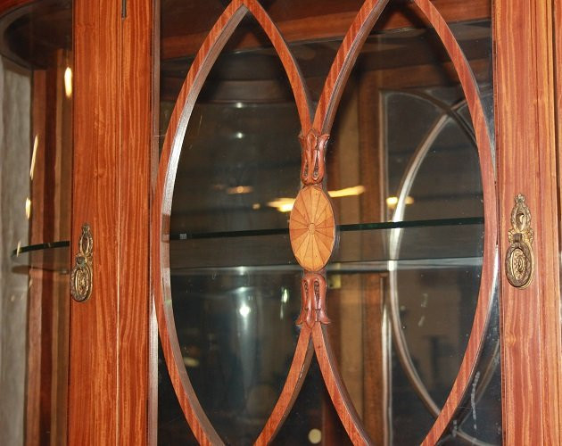 Beautiful And Large English Sheraton-style Sideboard From The Second Half Of The 1800s, Made Of-photo-4