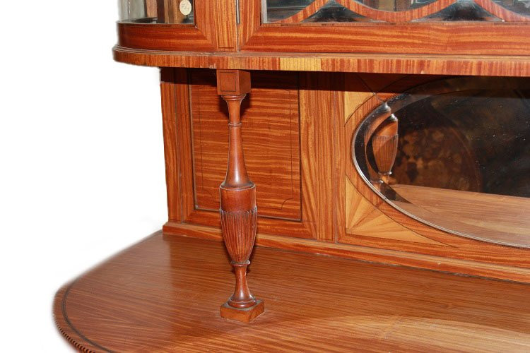 Beautiful And Large English Sheraton-style Sideboard From The Second Half Of The 1800s, Made Of-photo-1