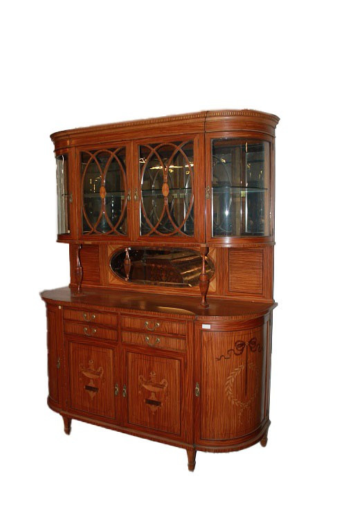 Beautiful And Large English Sheraton-style Sideboard From The Second Half Of The 1800s, Made Of