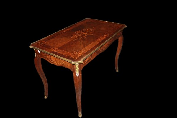 French Writing Desk From The Second Half Of The 19th Century, Louis XV Style, Made Of Rosewood.-photo-2