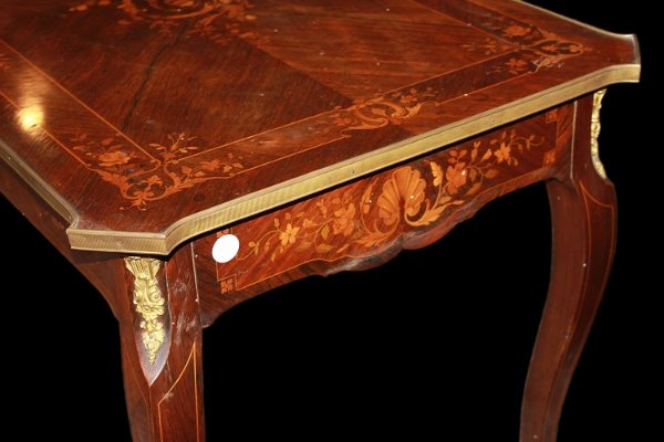 French Writing Desk From The Second Half Of The 19th Century, Louis XV Style, Made Of Rosewood.-photo-2