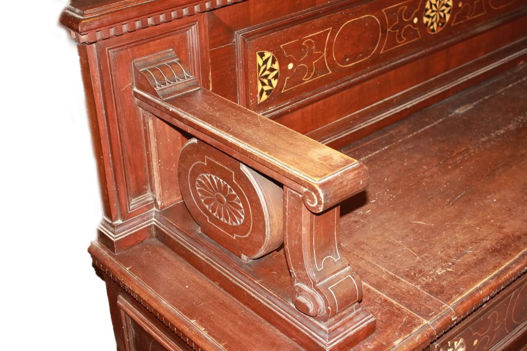 Large Chest With Backrest From Northern Italy, Dating To The Early 19th Century, Made Of Walnut-photo-2