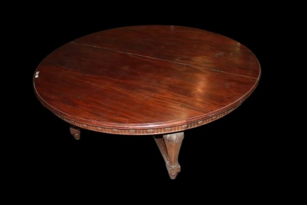 Large French Table From The Early 1800s, Louis XVI Style, Made Of Mahogany Wood-photo-2