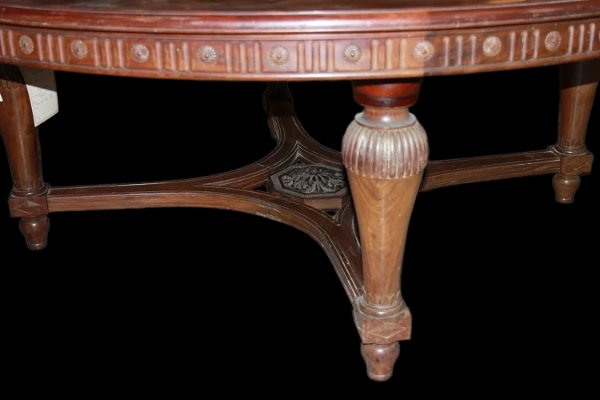 Large French Table From The Early 1800s, Louis XVI Style, Made Of Mahogany Wood-photo-4