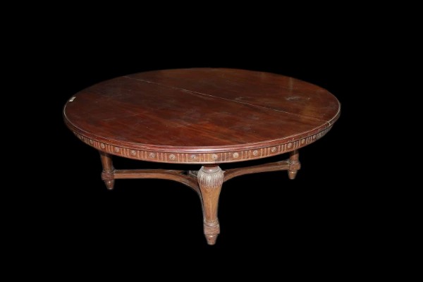 Large French Table From The Early 1800s, Louis XVI Style, Made Of Mahogany Wood