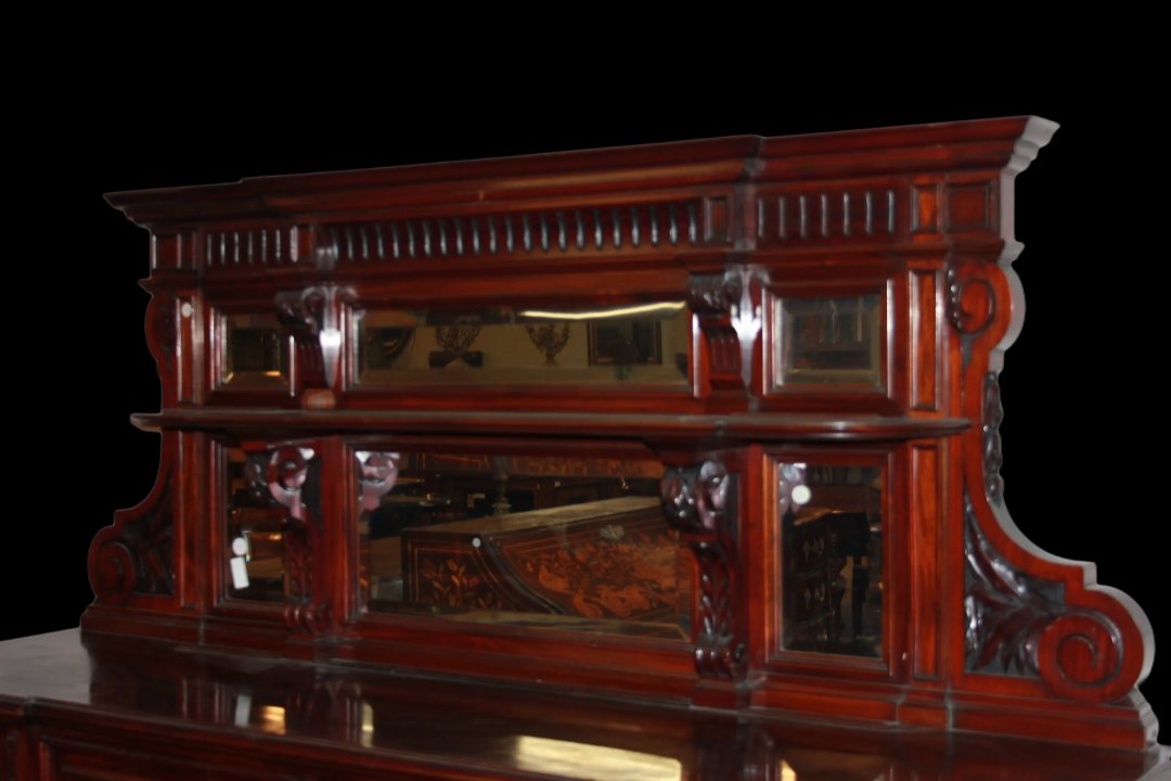 Paire De Grandes buffets De La Mi-19e Siècle En Acajou De Style Louis-philippe-photo-3