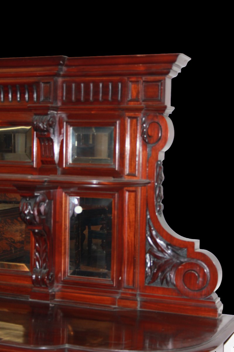 Paire De Grandes buffets De La Mi-19e Siècle En Acajou De Style Louis-philippe-photo-4
