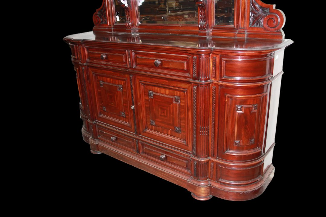 Paire De Grandes buffets De La Mi-19e Siècle En Acajou De Style Louis-philippe-photo-3