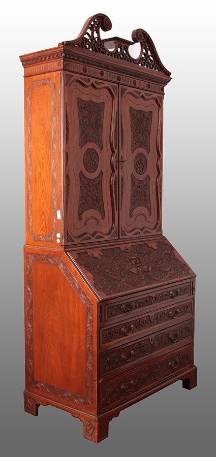 Buffet à Rabat Trumeau De Style Régence Anglais Des Années 1800 à Deux Portes