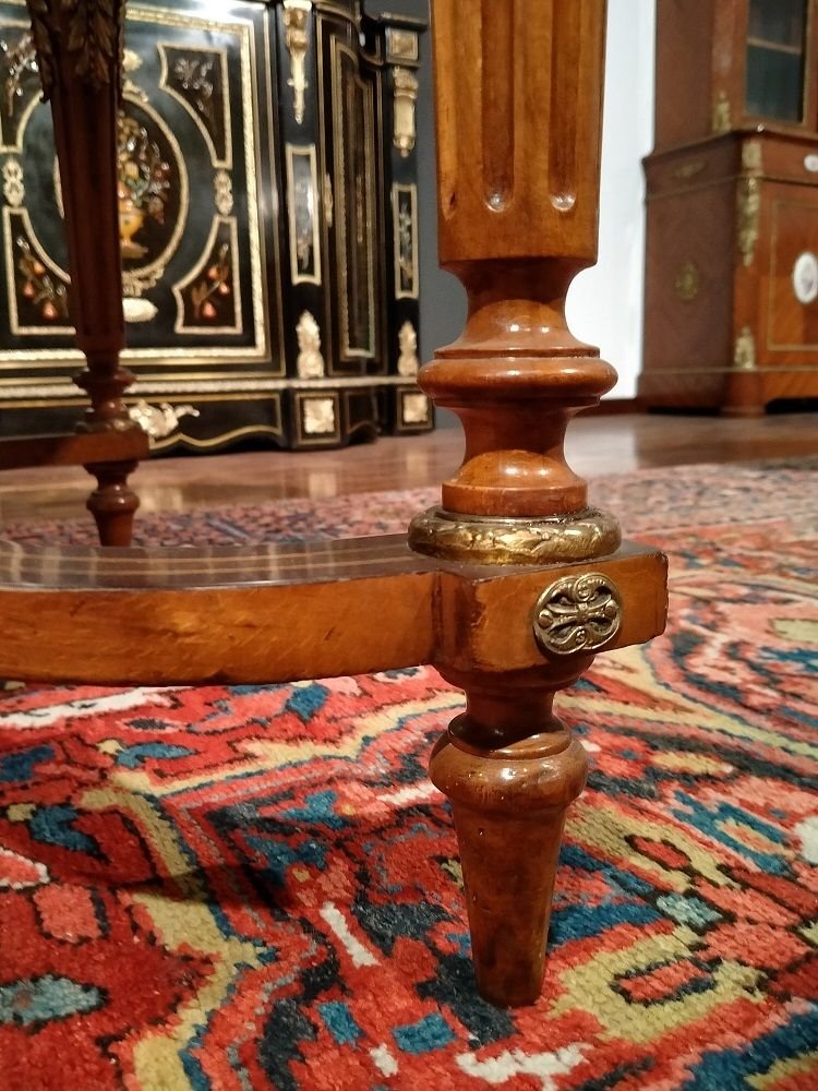 Rectangular Center Table With Round Corners. Inlay Rich In Polychrome With Floral Pattern. 4 Gr-photo-5