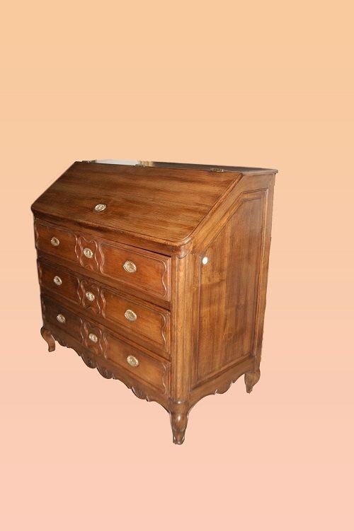 Bureau à Pente Rabat Français De 1700 En Chêne Style  Transition-photo-2