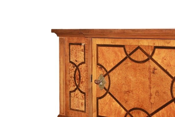 Biedermeier Sideboard In Elm And Burl – Northern Europe, 19th Century-photo-2