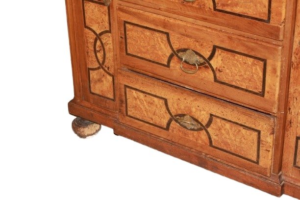Biedermeier Sideboard In Elm And Burl – Northern Europe, 19th Century-photo-4