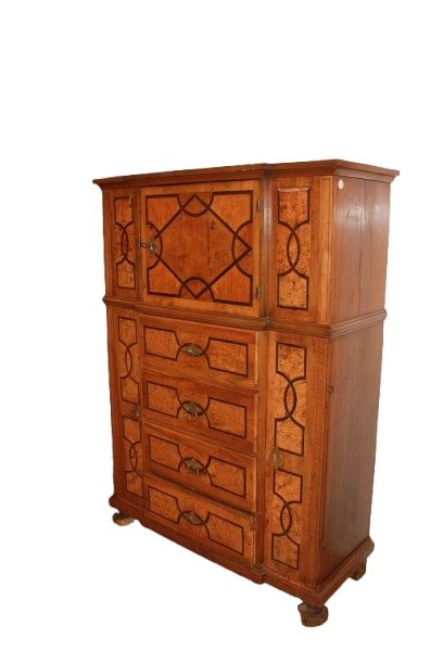 Biedermeier Sideboard In Elm And Burl – Northern Europe, 19th Century-photo-1
