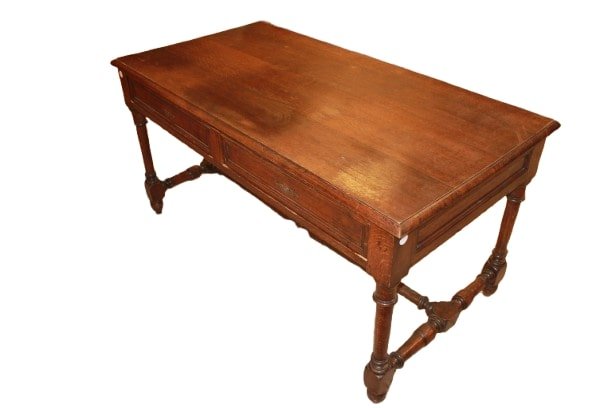 French Solid Oak Desk – Louis Philippe Style – 19th Century-photo-4