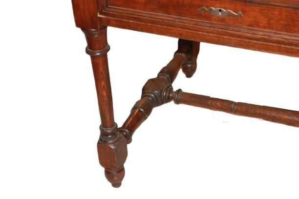 French Solid Oak Desk – Louis Philippe Style – 19th Century-photo-1