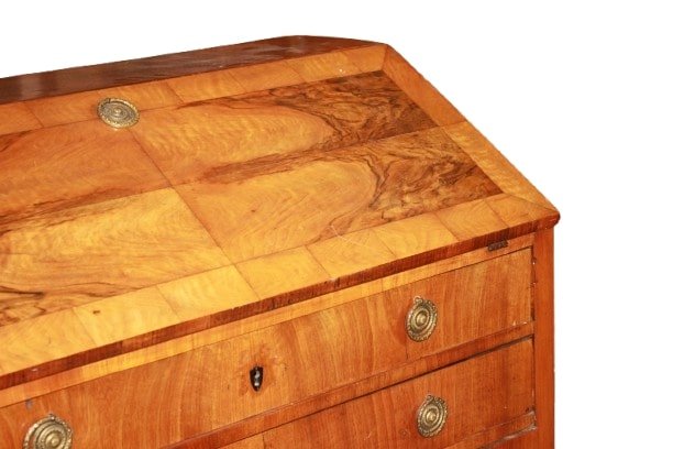 Grand bureau a pente français style Louis XVI en noyer – XVIIIe siècle-photo-2
