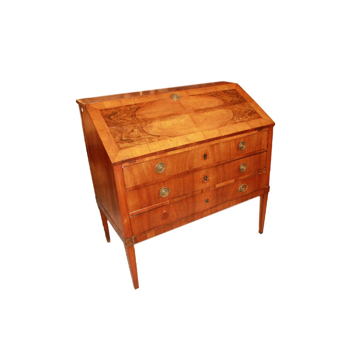 Grand bureau a pente français style Louis XVI en noyer – XVIIIe siècle