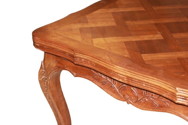French Provençal Extendable Rectangular Table In Walnut, Late 19th / Early 20th Century-photo-2