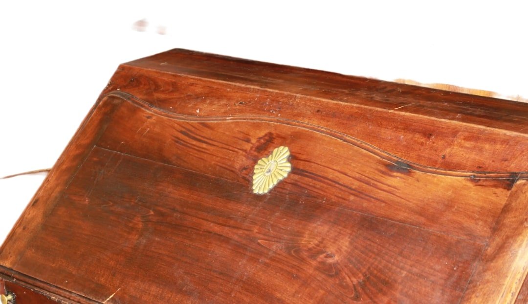 French Bureau Writing Desk From The Second Half Of The 18th Century, Provençal Style, Made Of W-photo-4