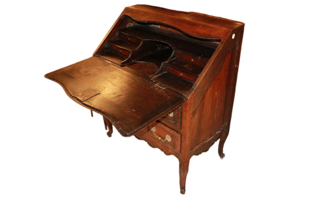 French Bureau Writing Desk From The Second Half Of The 18th Century, Provençal Style, Made Of W-photo-2