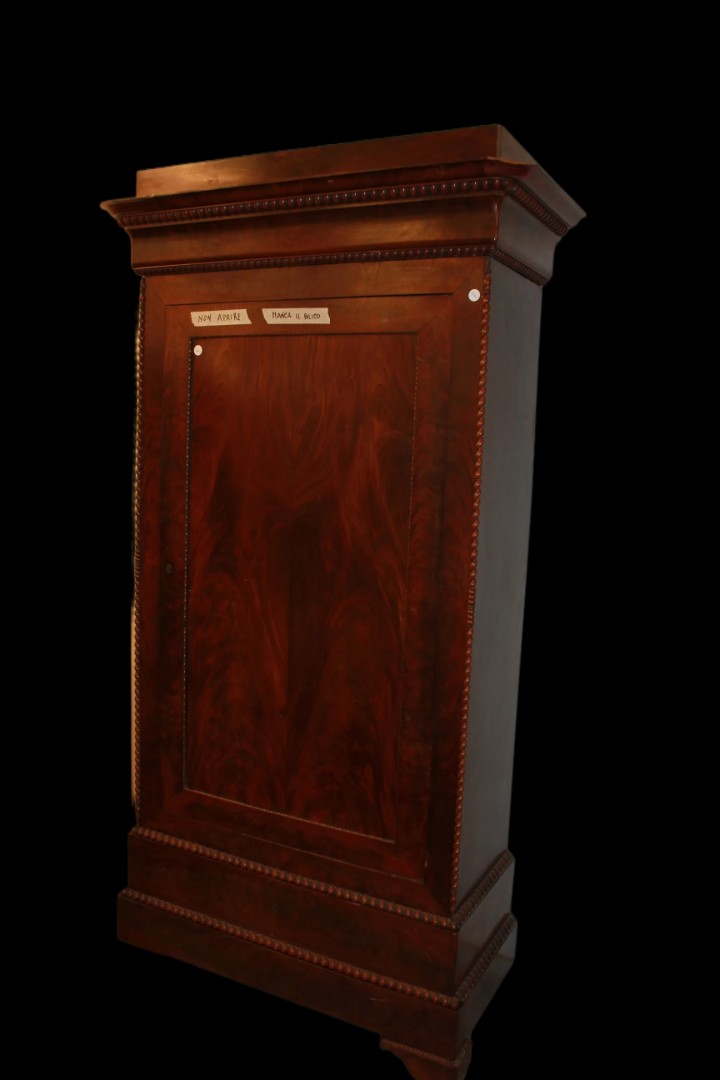 French Single-door Wardrobe From The Second Half Of The 19th Century, Directoire Style, Made Of