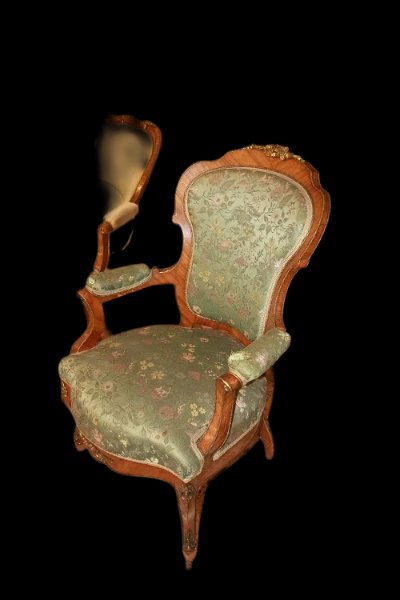 French Living Room From The Second Half Of The 19th Century, Louis XV Style In Rosewood-photo-3