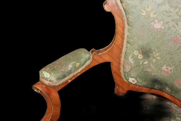 French Living Room From The Second Half Of The 19th Century, Louis XV Style In Rosewood-photo-5