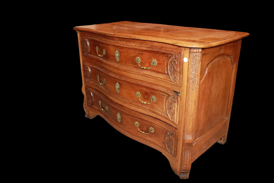 Commode Française Du XVIIe Siècle En Bois De Noyer-photo-2