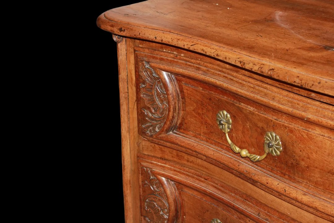 Commode Française Du XVIIe Siècle En Bois De Noyer-photo-3