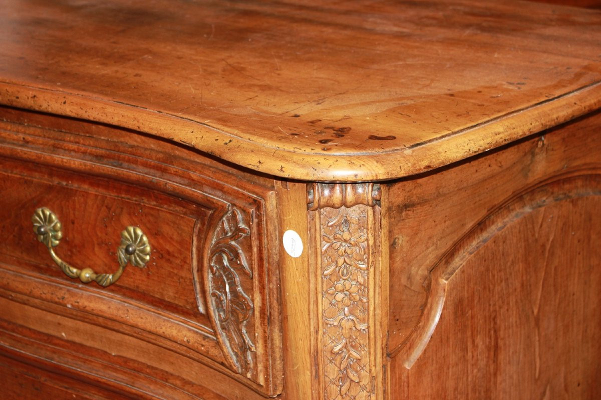 Commode Française Du XVIIe Siècle En Bois De Noyer-photo-4
