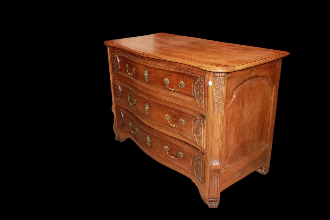 Commode Française Du XVIIe Siècle En Bois De Noyer-photo-1