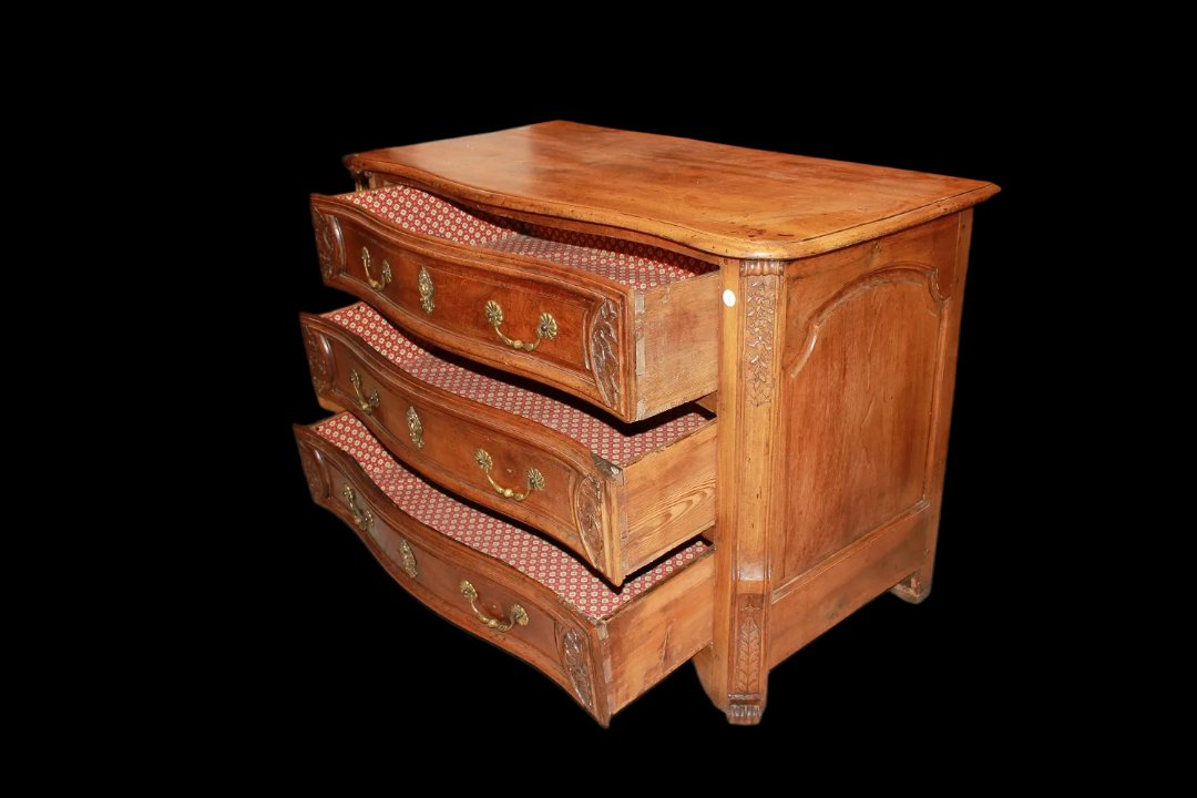 Commode Française Du XVIIe Siècle En Bois De Noyer-photo-2