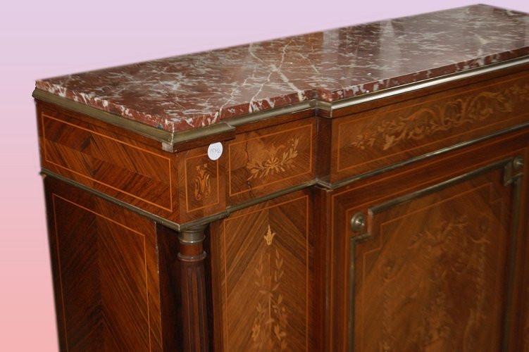 Enfilade Français De Style Louis XVI En Bois De Violette Annes 1800-photo-2