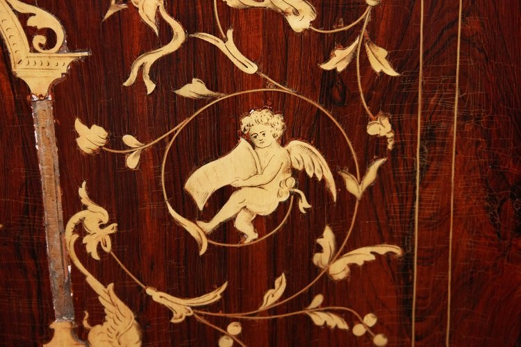 Beautiful Lombardian Italian Corner Cabinet From The Second Half Of The 18th Century-photo-2