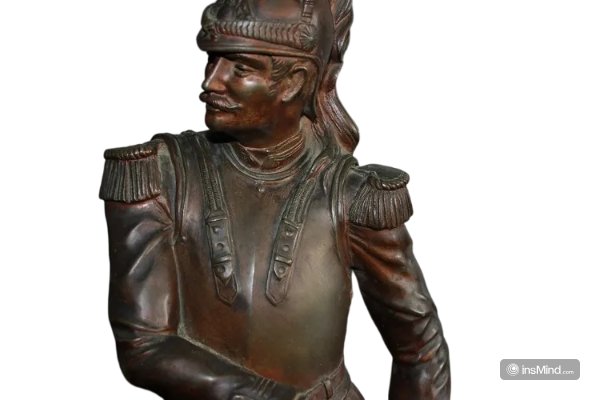 Sculpture Française En Bronze Du 19ème Siècle Représentant Un Soldat Officier Cavalier Dragon -photo-6