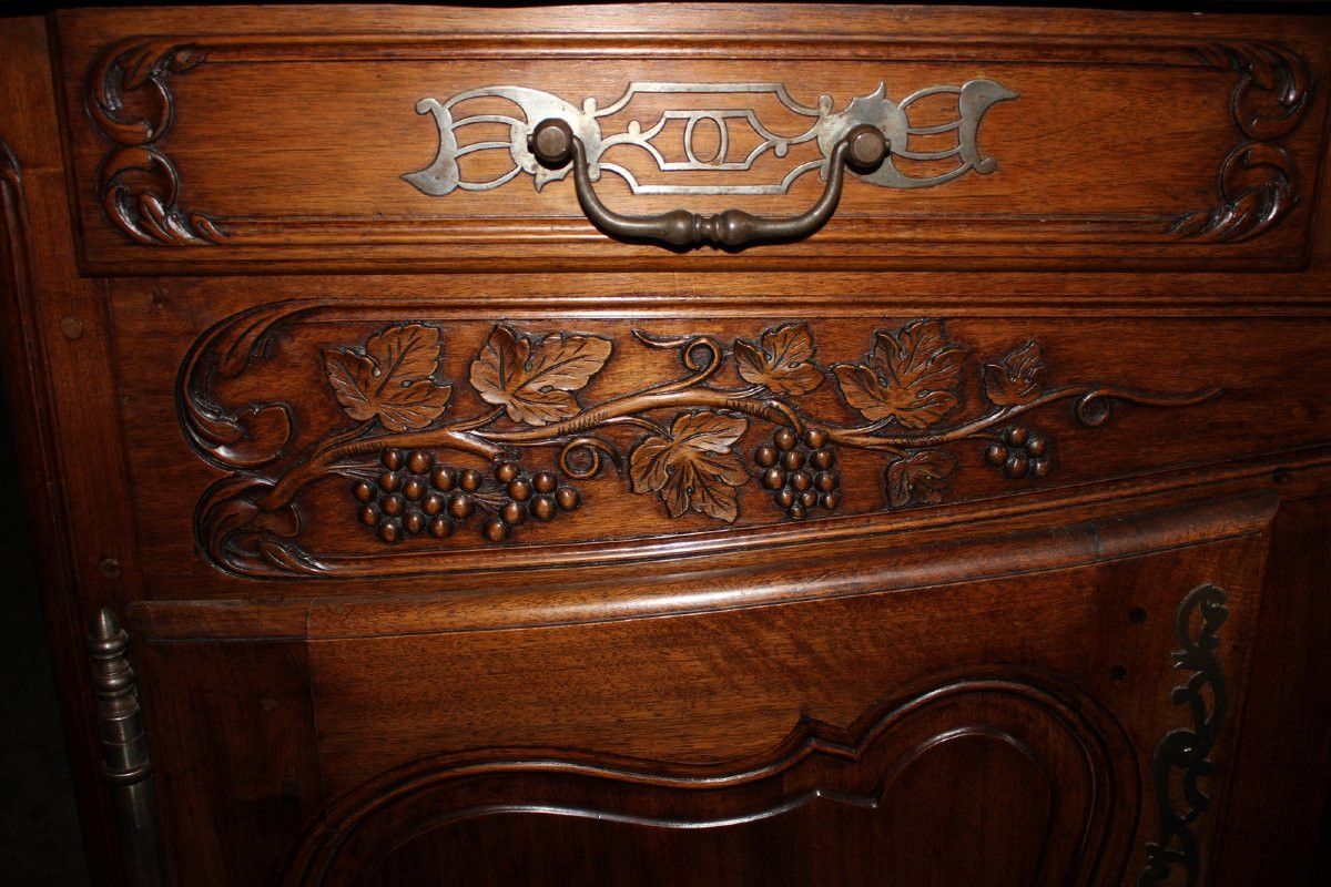 Buffet français en merisier foncé – fin du XIXe siècle, style provençal-photo-1