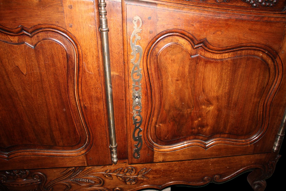 Buffet français en merisier foncé – fin du XIXe siècle, style provençal-photo-2