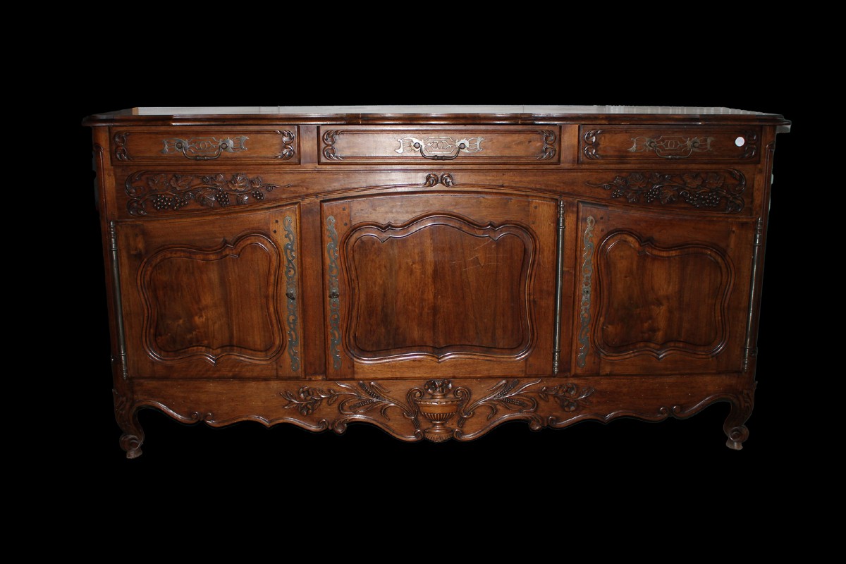 Buffet français en merisier foncé – fin du XIXe siècle, style provençal